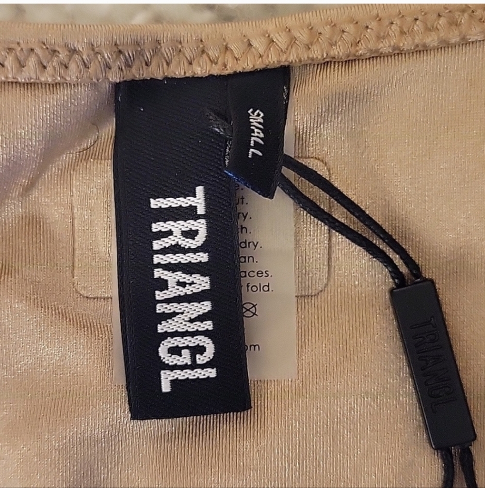 NEW TRIANGL bronze/gold Swim Bikini Bottoms Size S - Picture 8 of 10